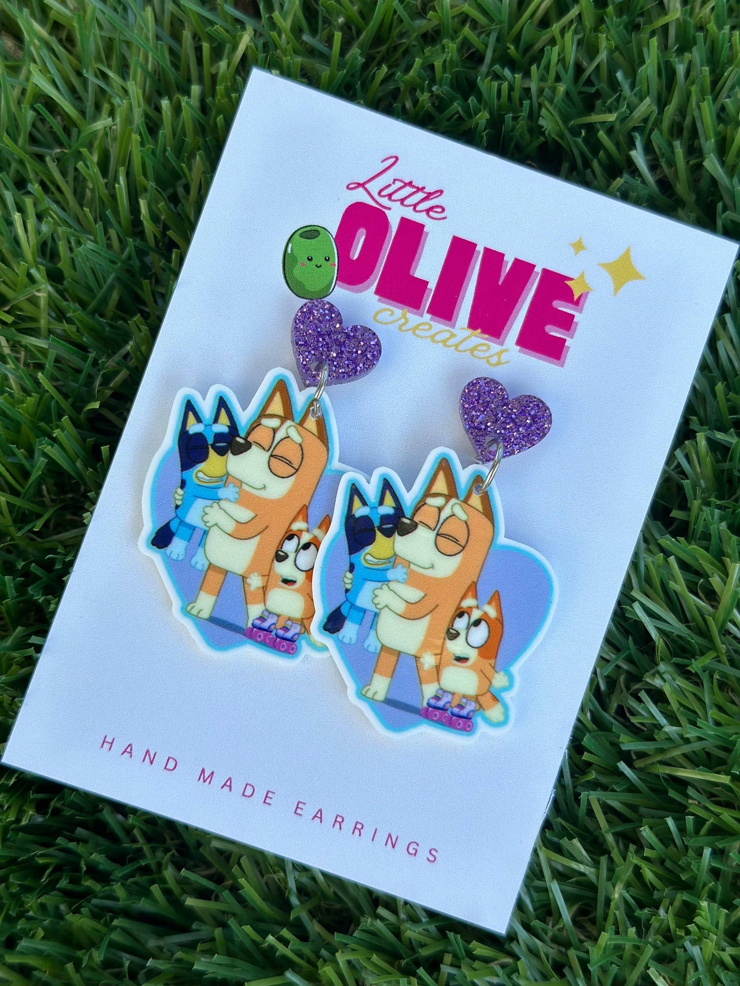 Bluey Family Fun Mother's Day Earrings