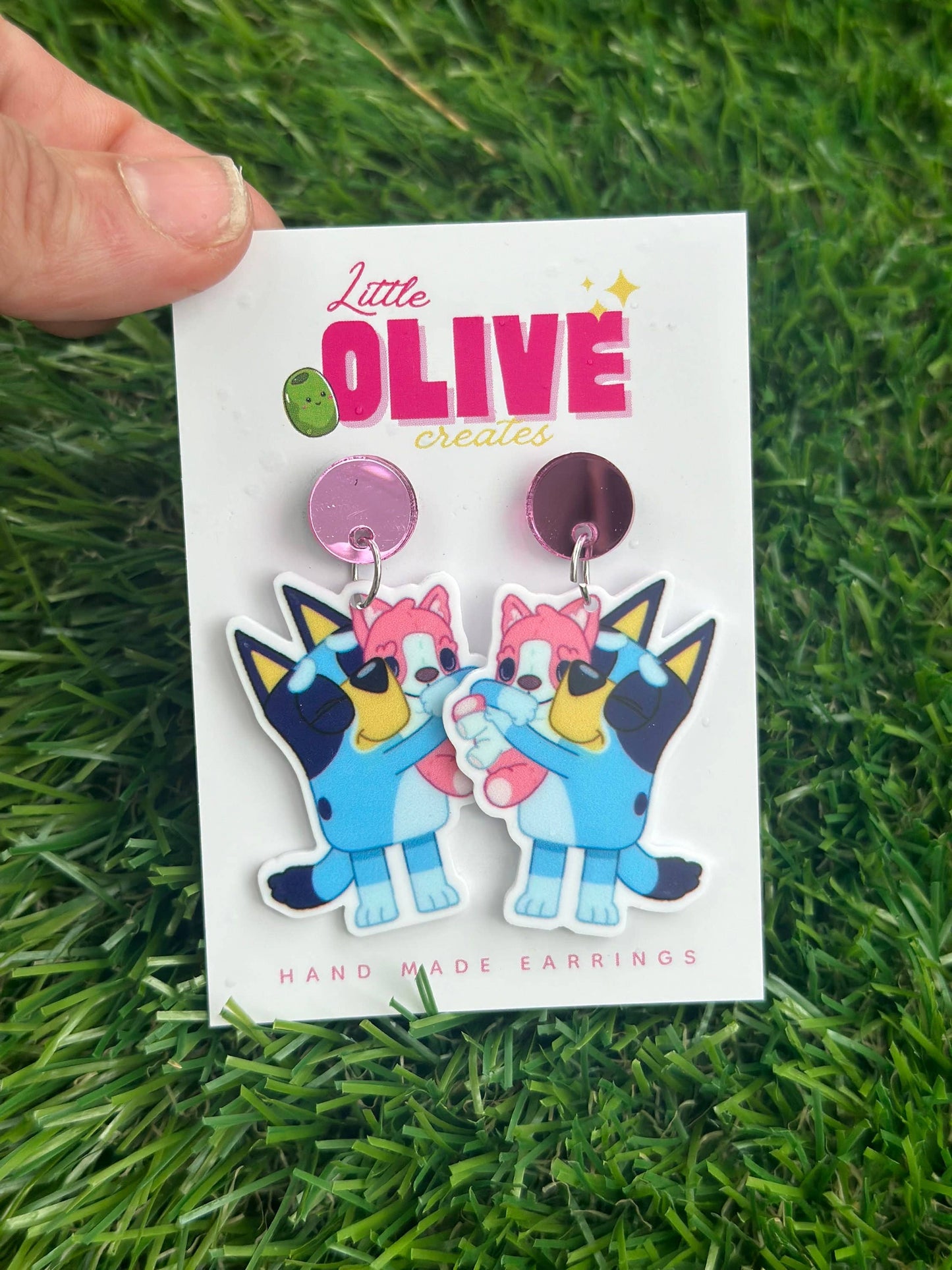 Bluey Dangle Earrings - Playful Whimsical Variations