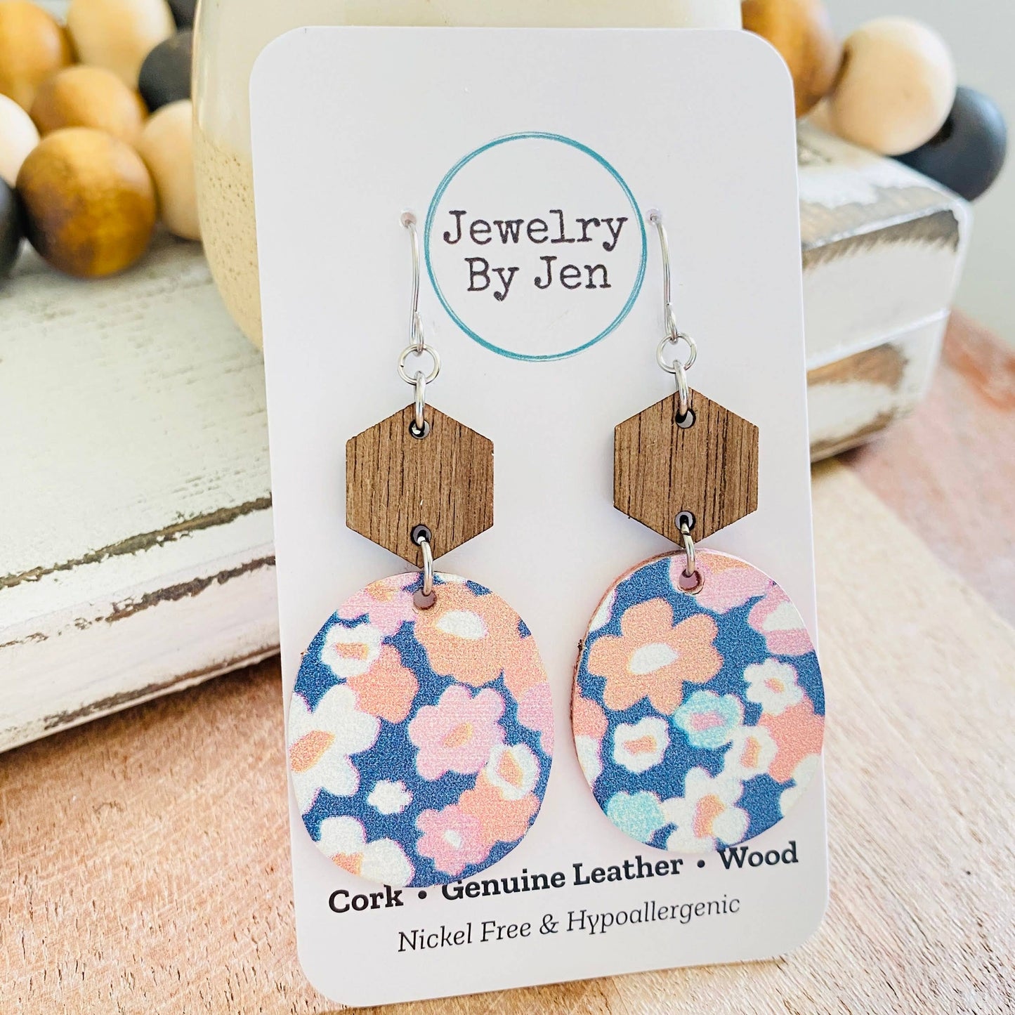 Walnut Hexagon & Wallflowers