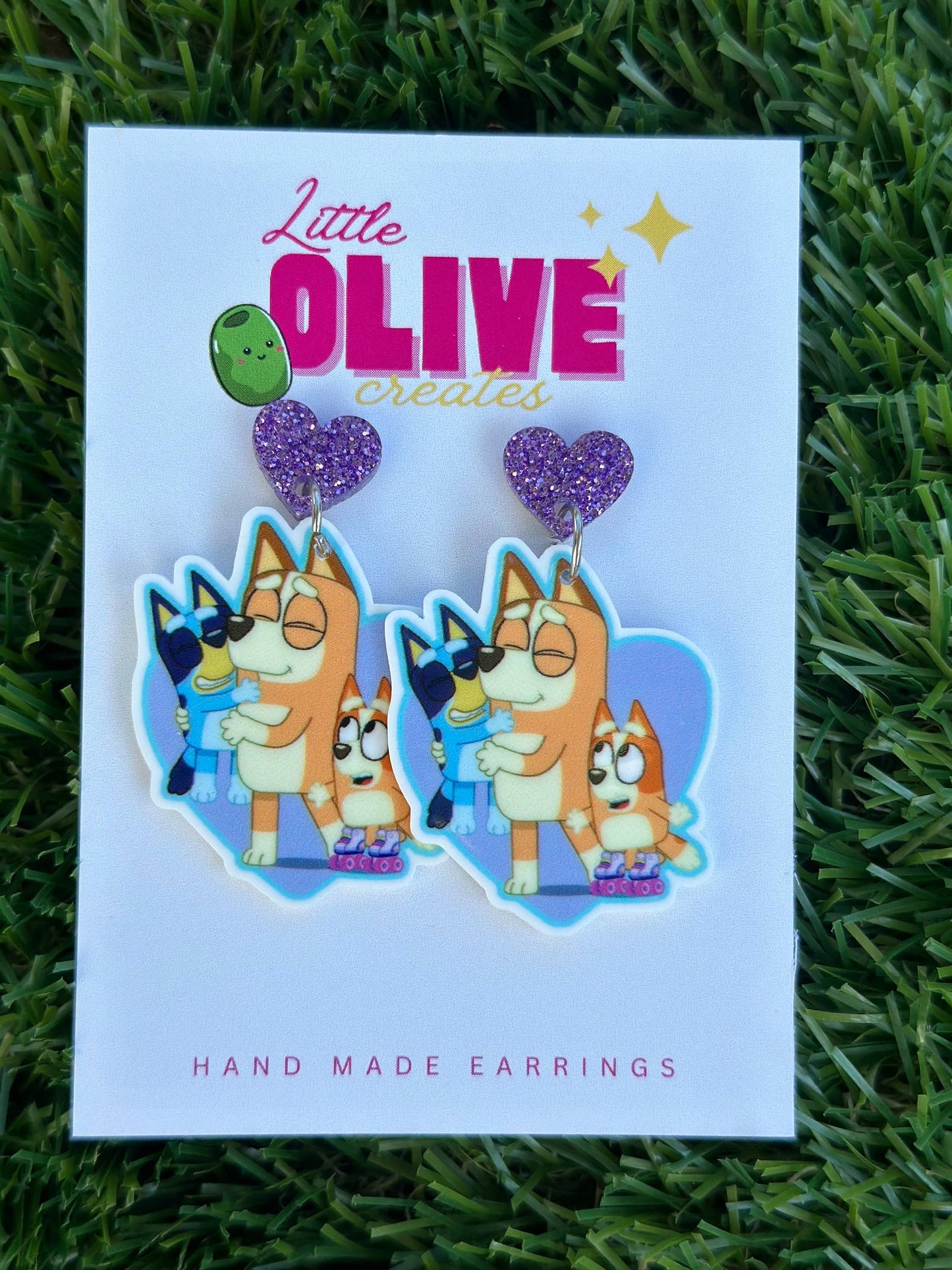 Bluey Family Fun Mother's Day Earrings