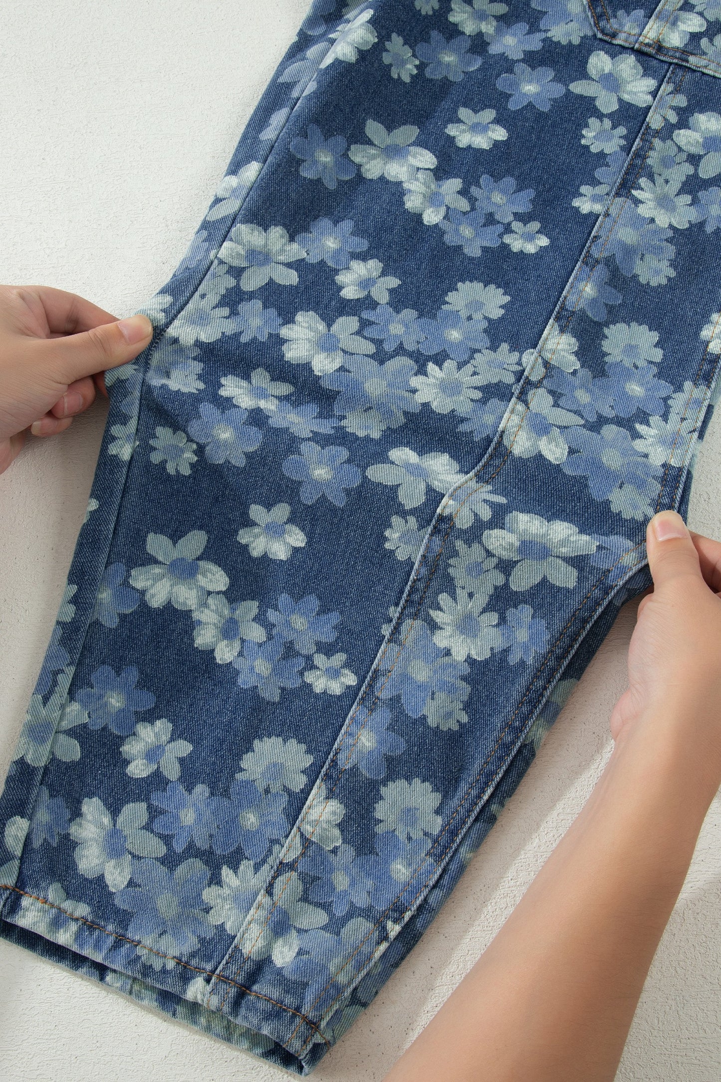 Floral Barrel Jeans