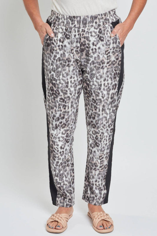 Cheetah Fabric Straight Leg Jogger