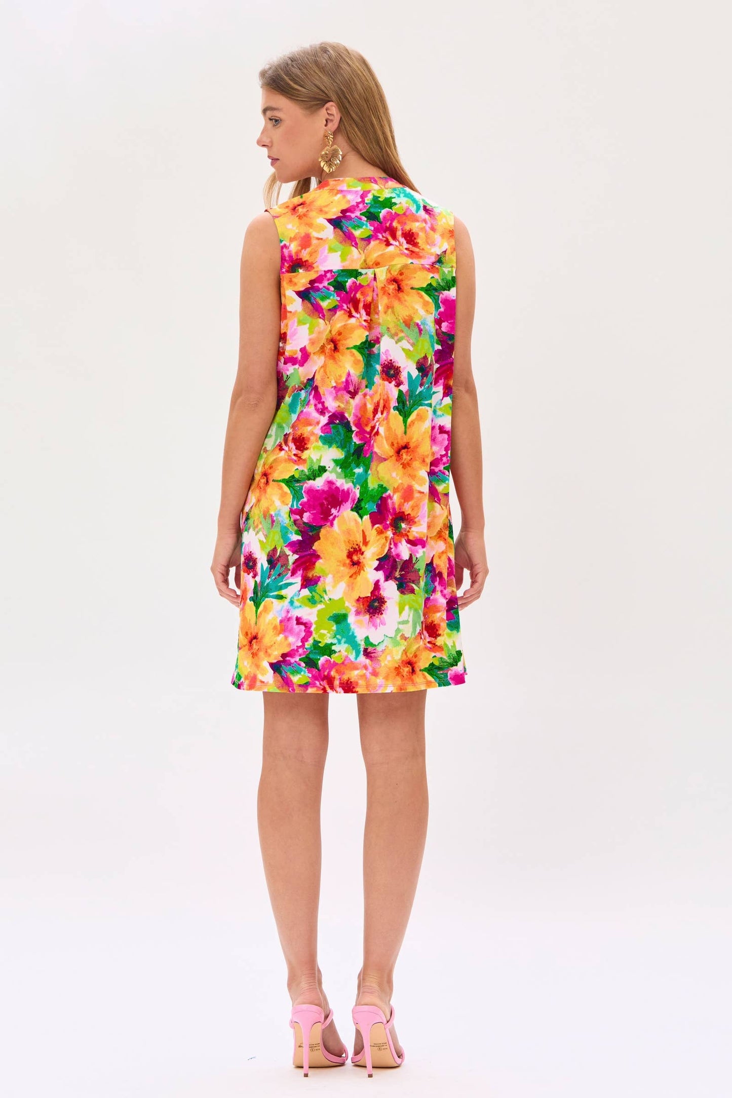 Large Floral Print Mini Dress
