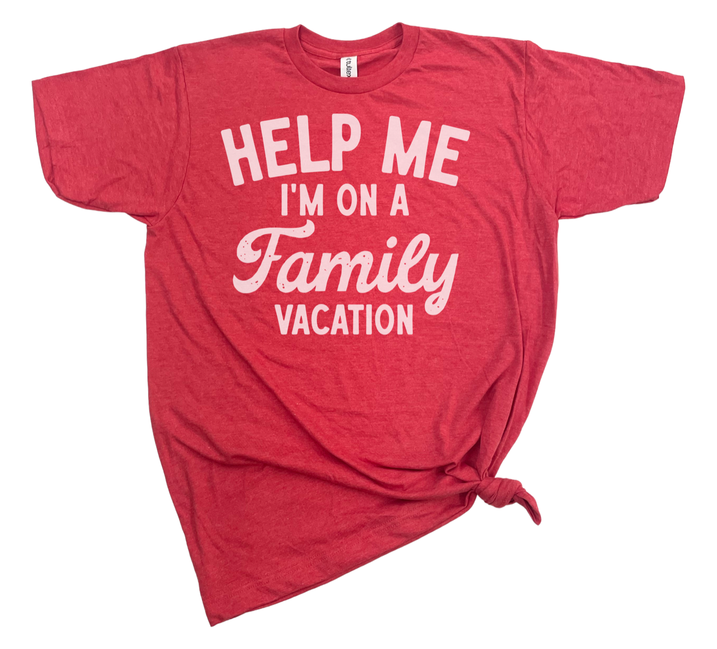 Help Me Family Vacation Grey T-shirt
