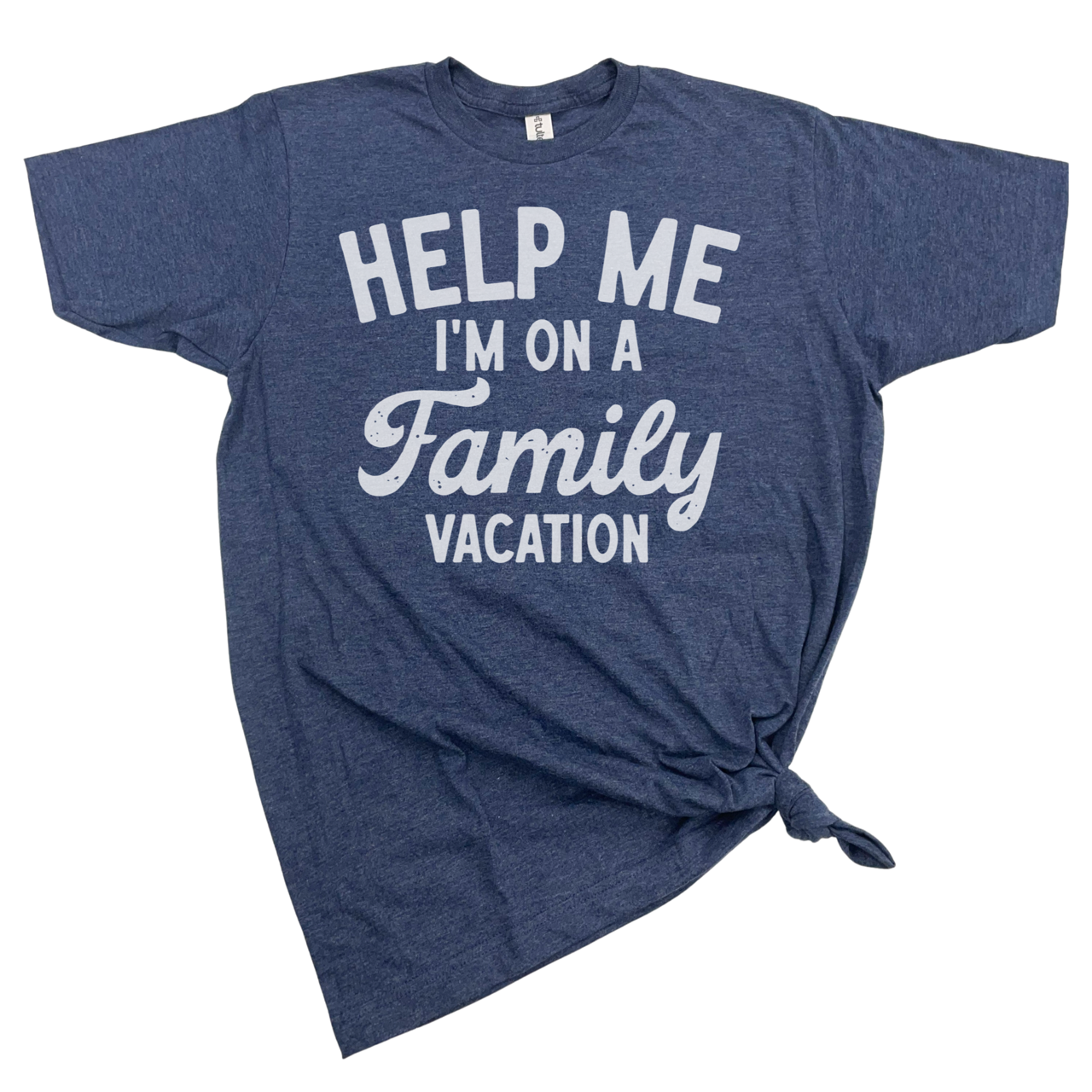 Help Me Family Vacation Grey T-shirt