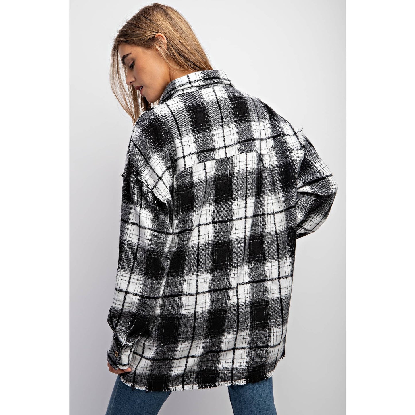 SUPER SOFT PLAID SHACKET