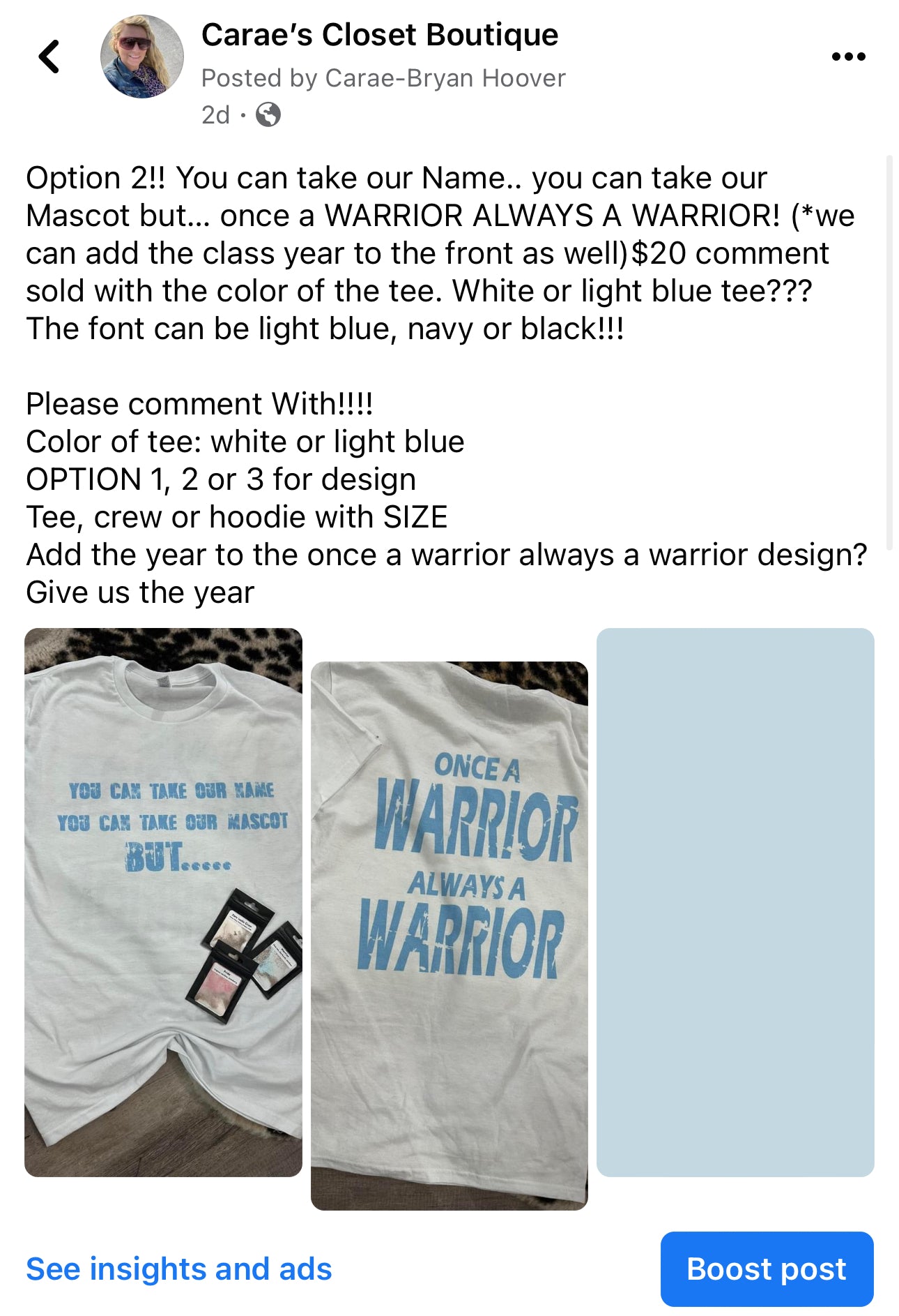 You can take our Name Warrior Tee