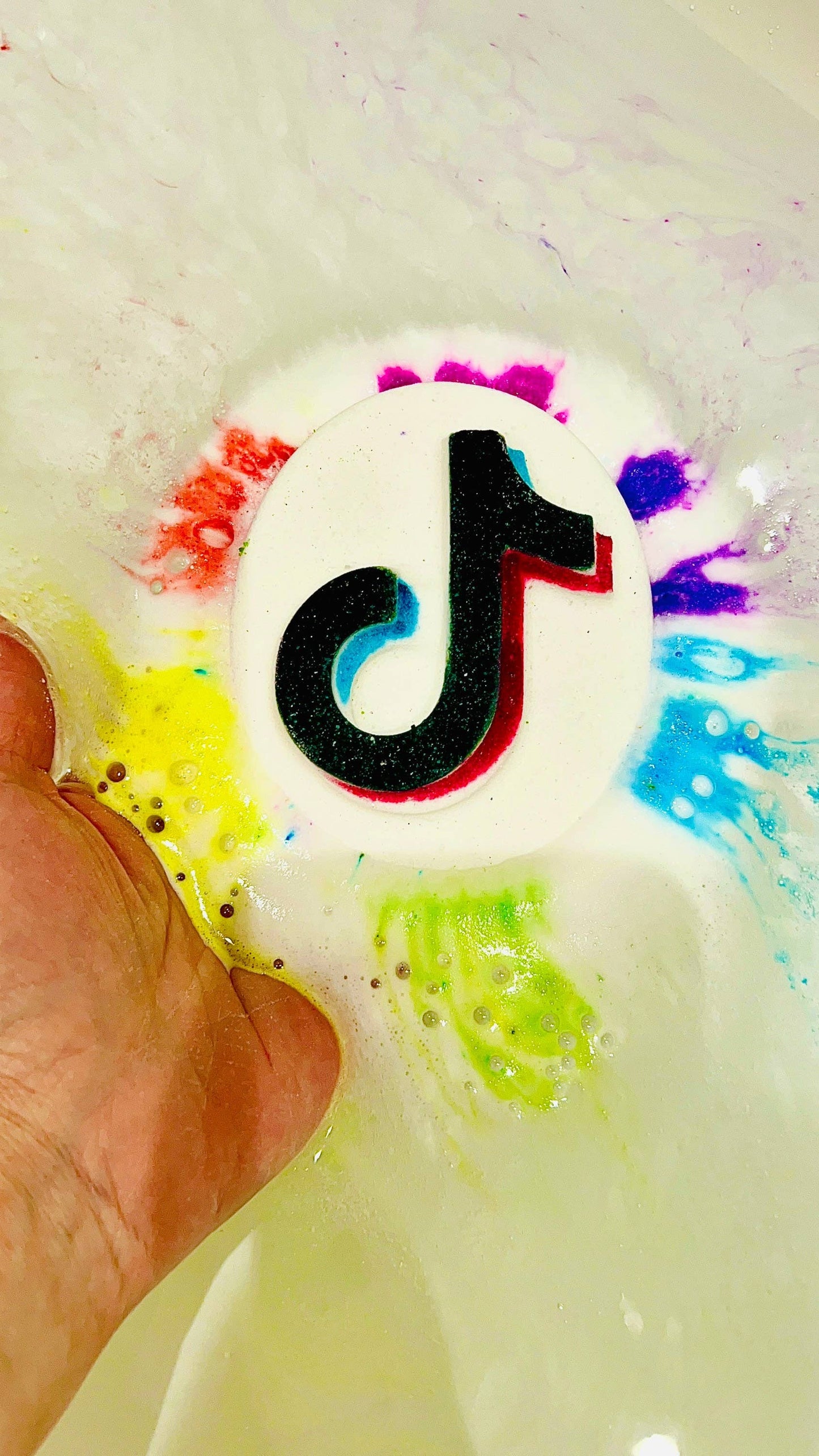 Rainbow TikTok bath bomb birthday gift natural fun for ki