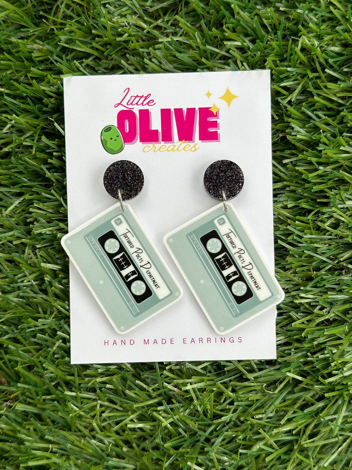 Music Era-Inspired TTPD Statement Dangle Earrings