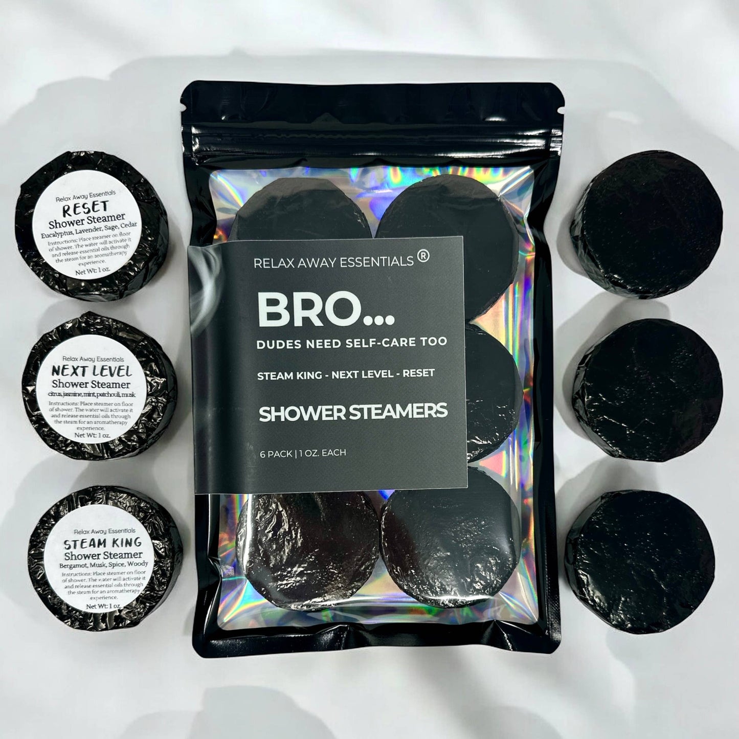 Bro... Dudes Need Self-Care Too Shower Steamers 6 Pack