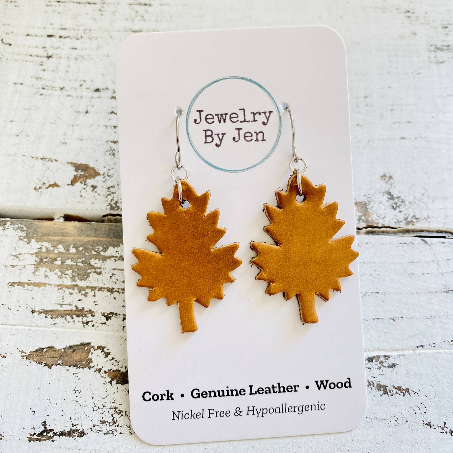 Leaf Earrings: Mustard