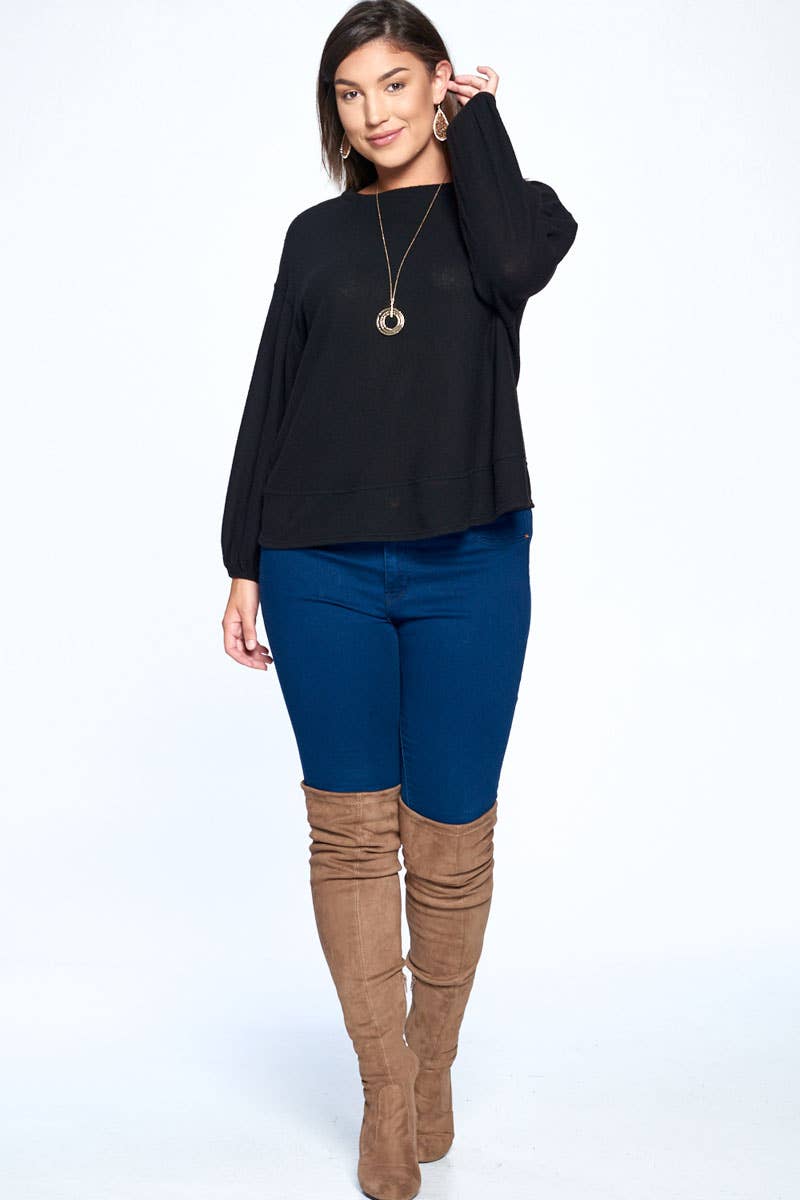 Plus Size Sexy Peek-a-Boo Back Bow Top