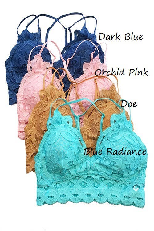 Plus Size Scalloped Lace Cami Bralette