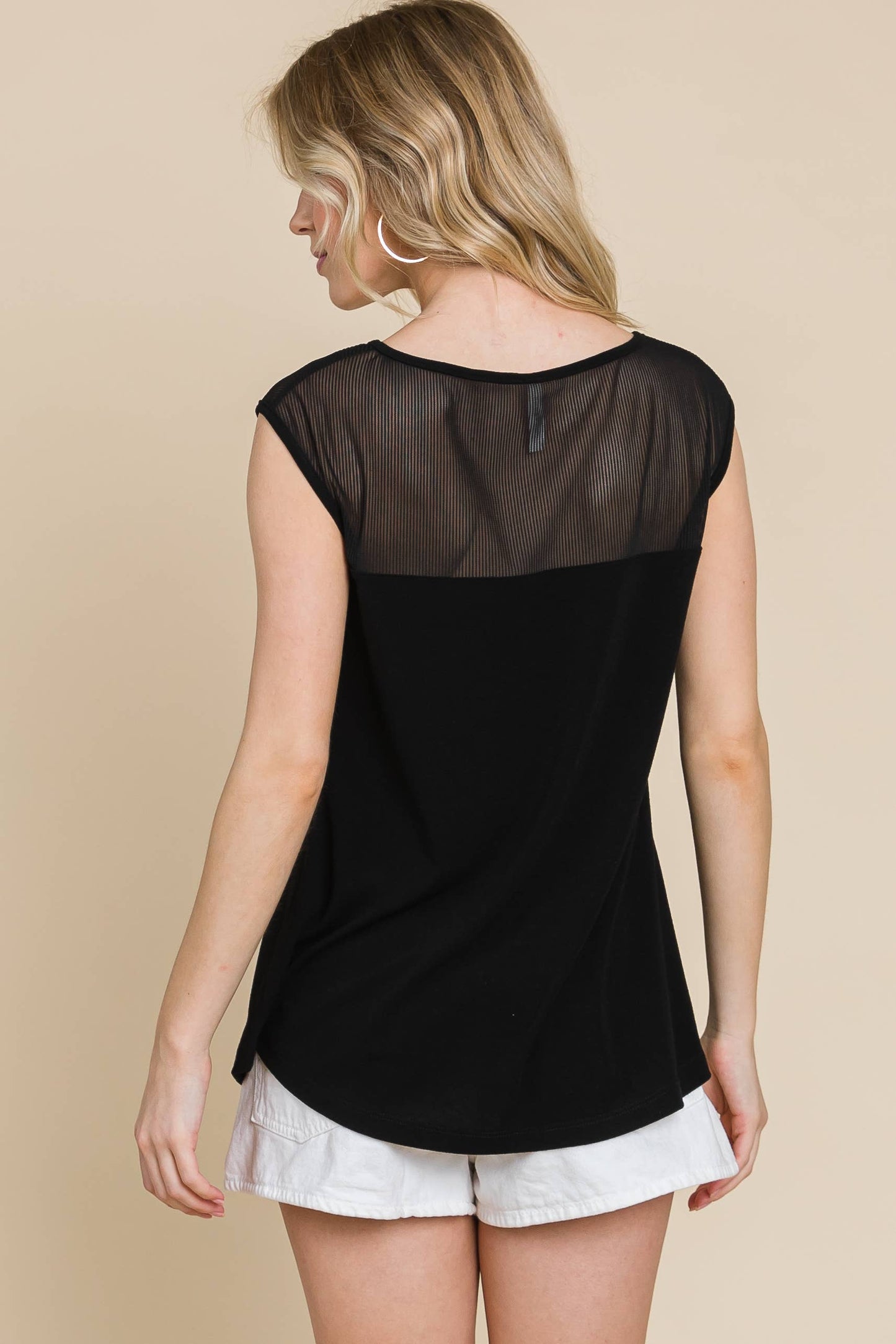 Plus Size Boat Neck Solid Tank Top