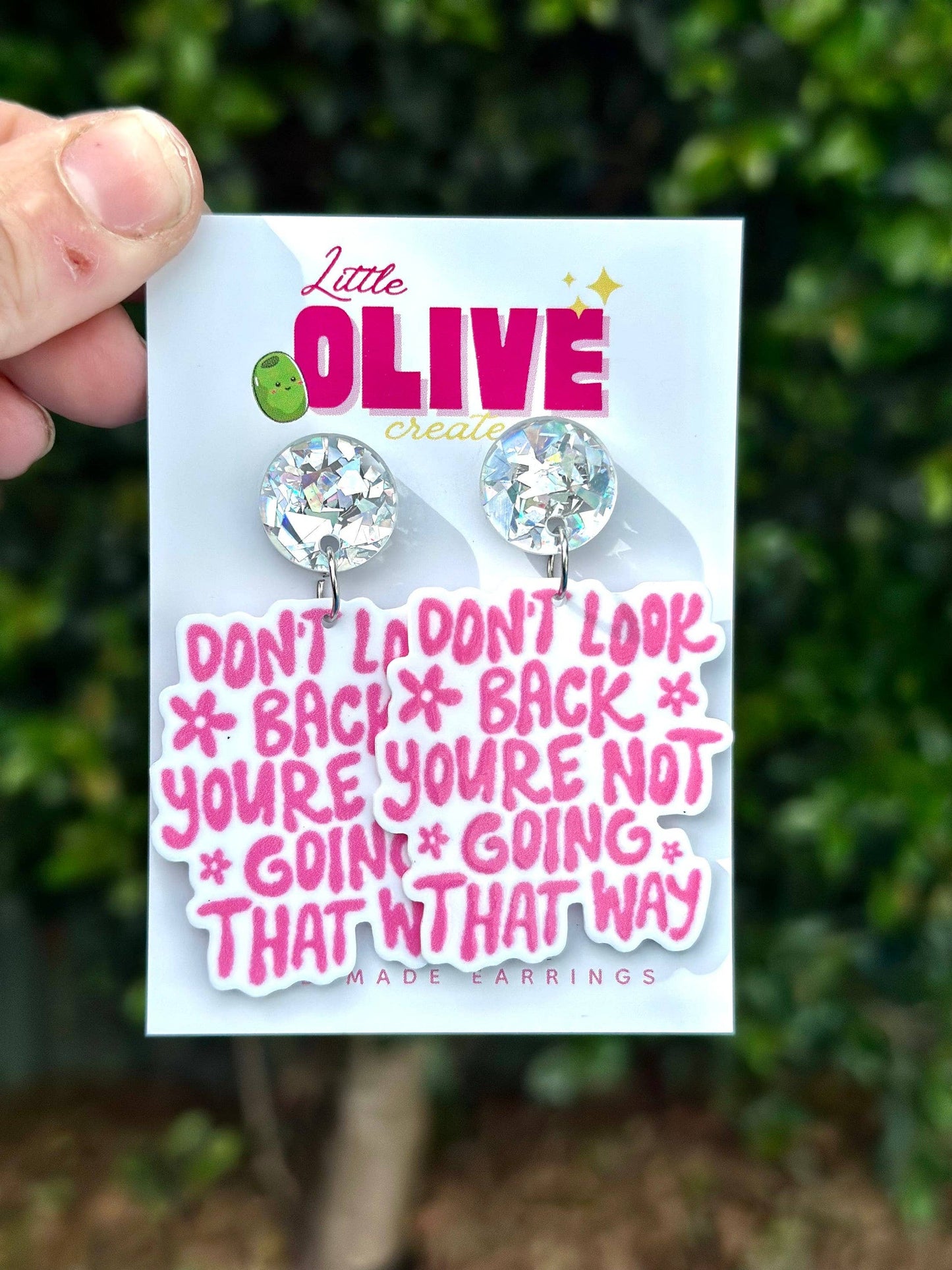 Teacher Motivational Quote Dangle Earrings