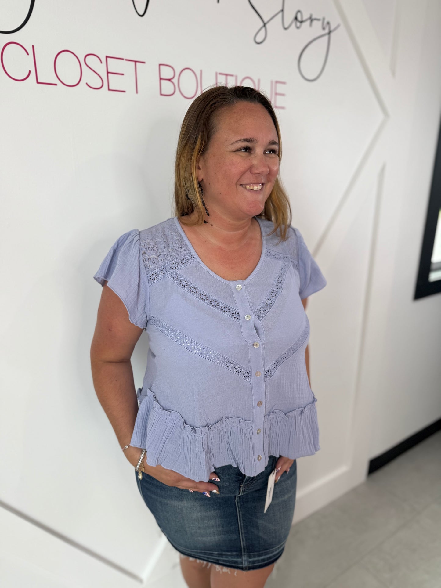 Miss Daisy Lace Inset Blouse