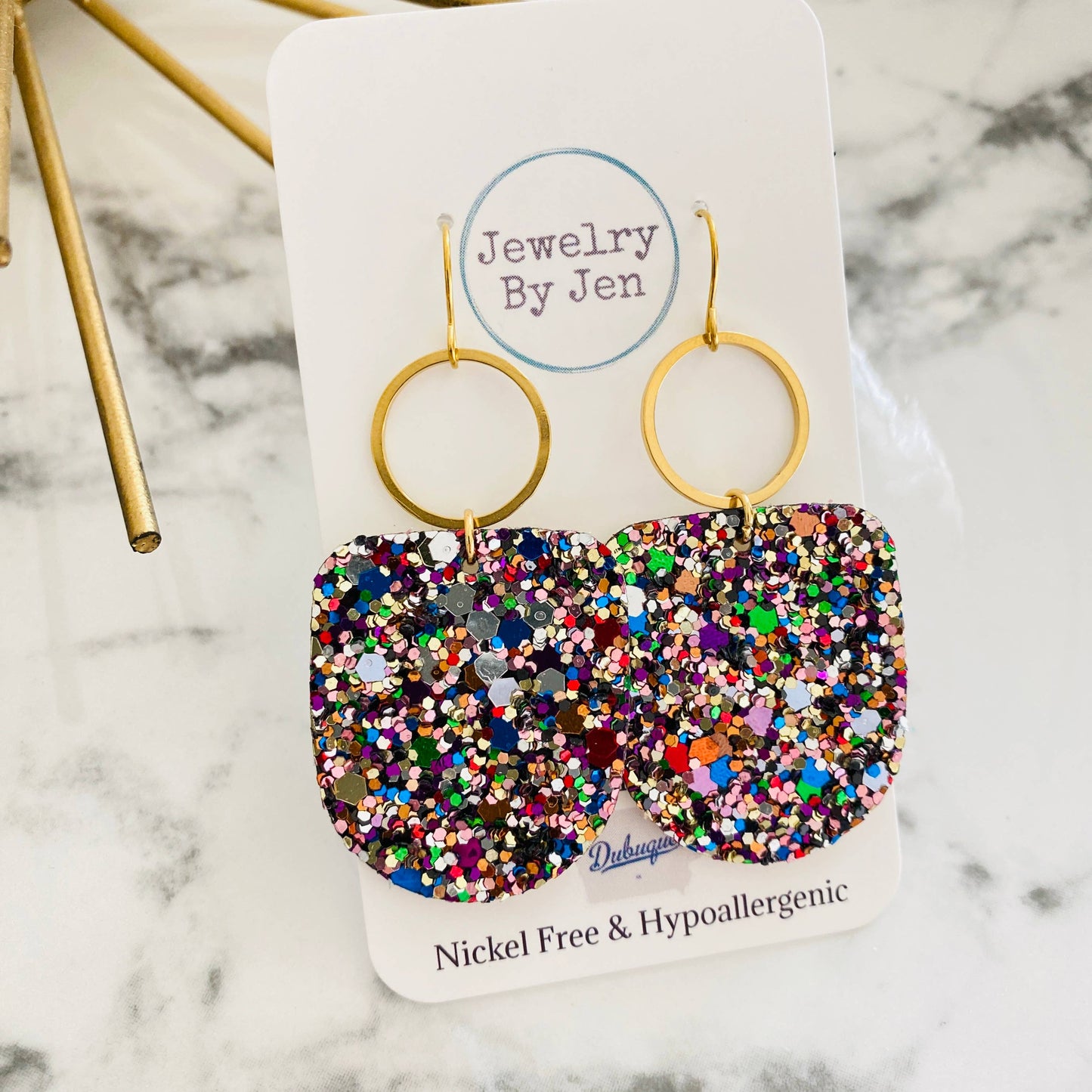 Boho Dangle: Jewel Tone Glitter