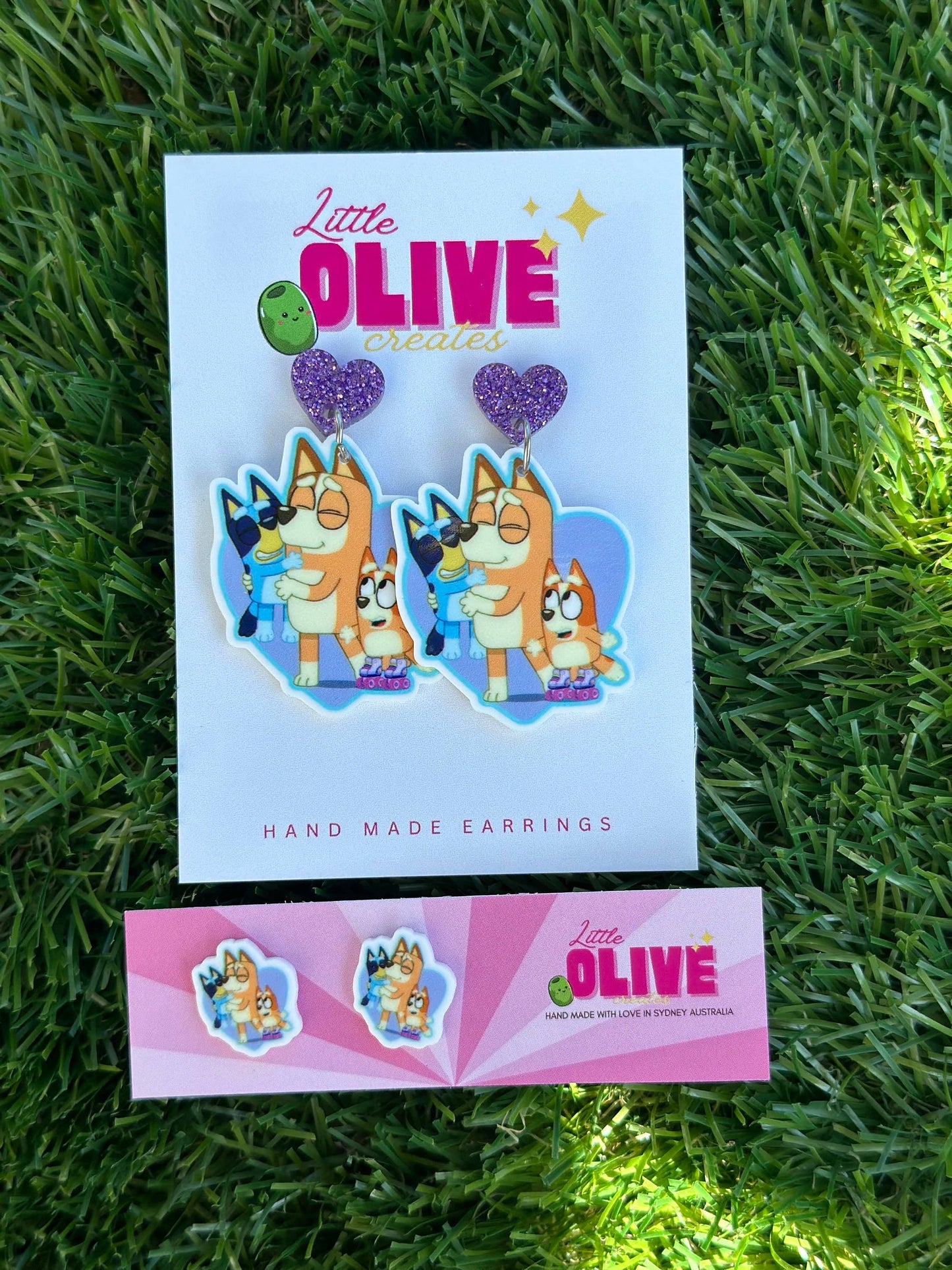 Bluey Family Fun Mother's Day Earrings