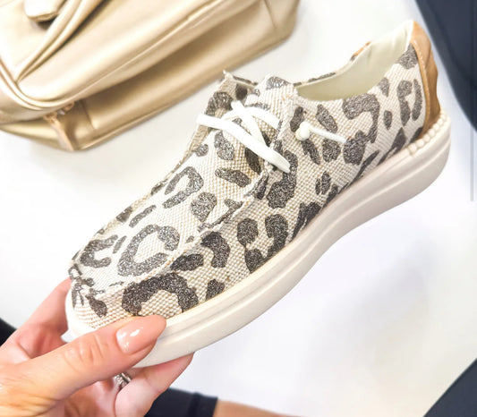 SALE Corky’s Kayak Tan Metallic Leopard