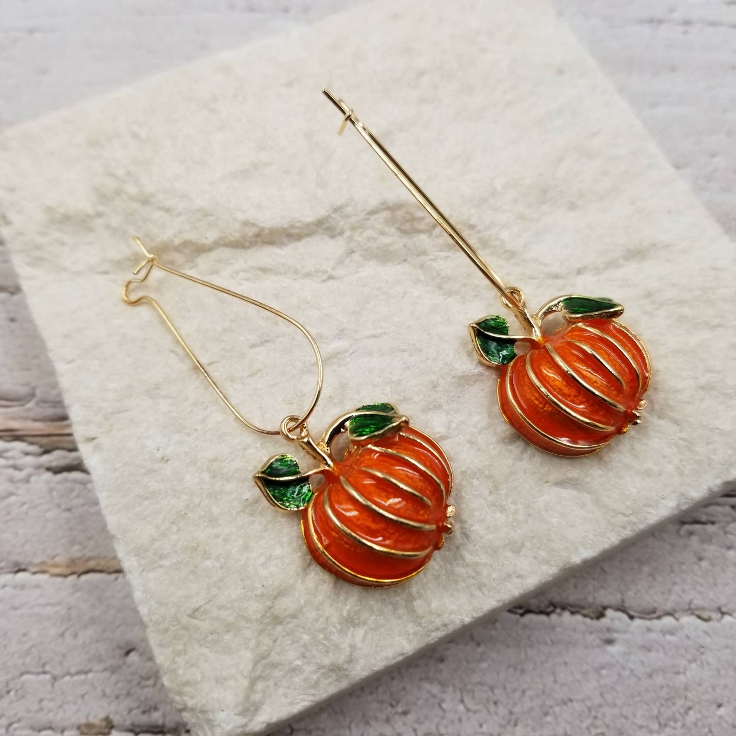 Fall Harvest Pumpkin Earrings