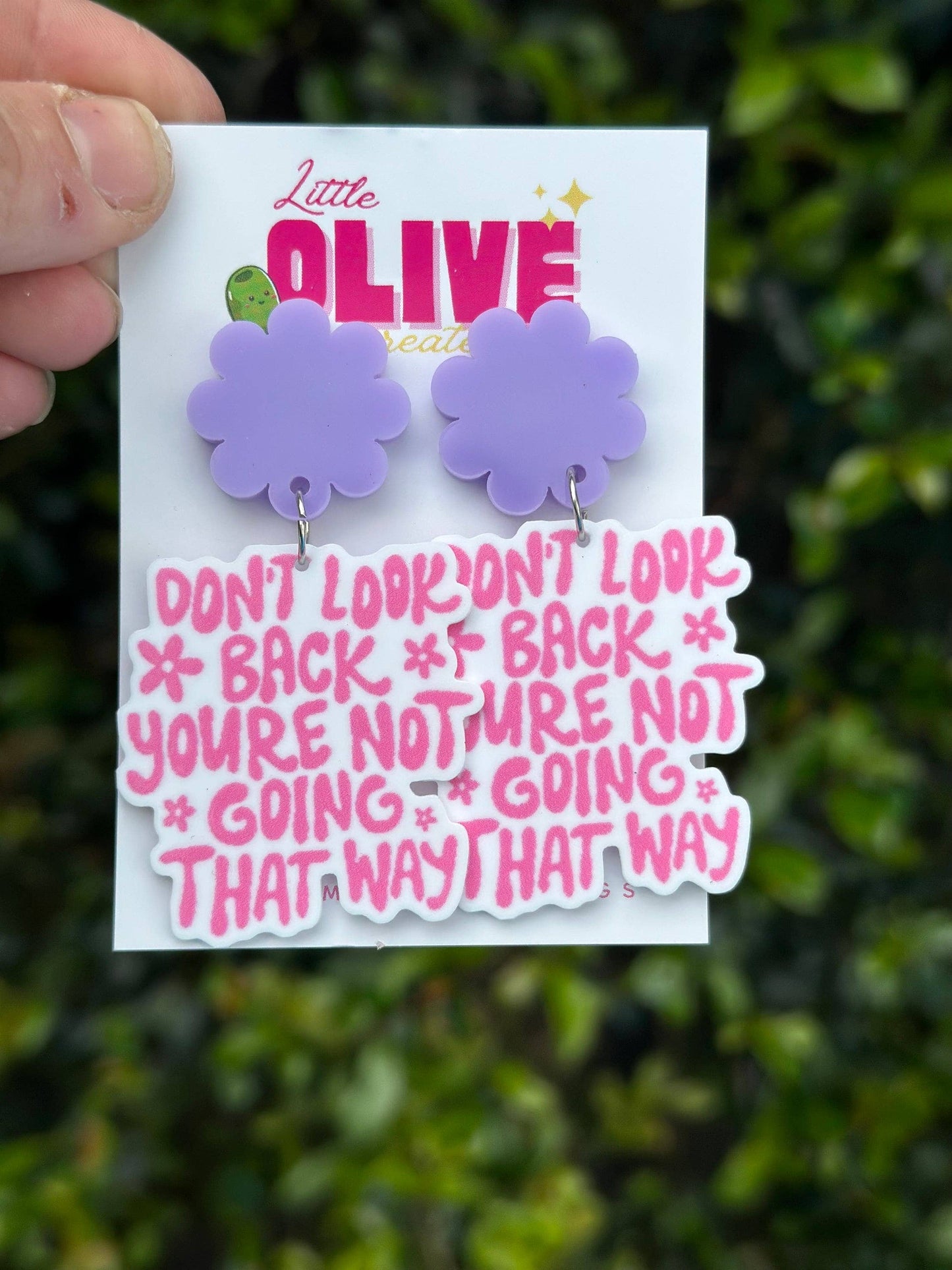 Teacher Motivational Quote Dangle Earrings