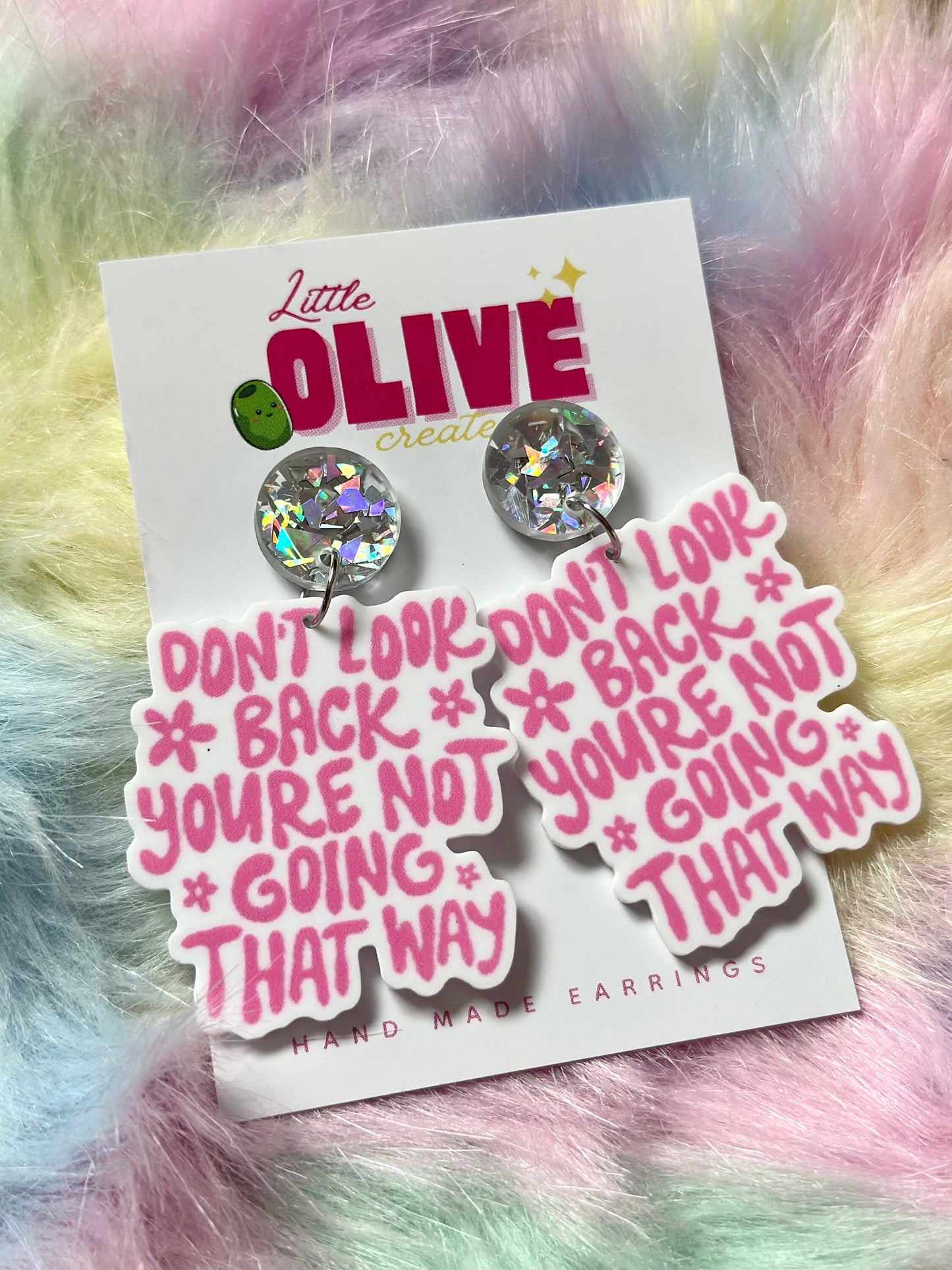 Teacher Motivational Quote Dangle Earrings