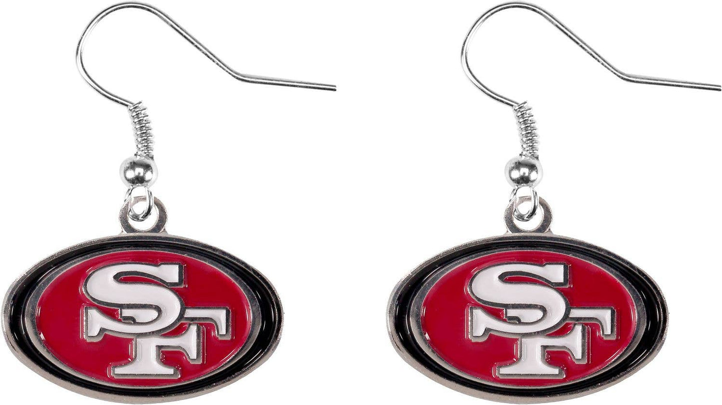 NFL San Francisco 49ers Logo Dangle Earrings