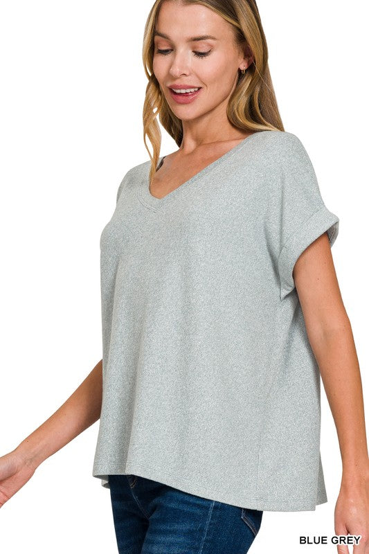 Zenana Plush V Neck