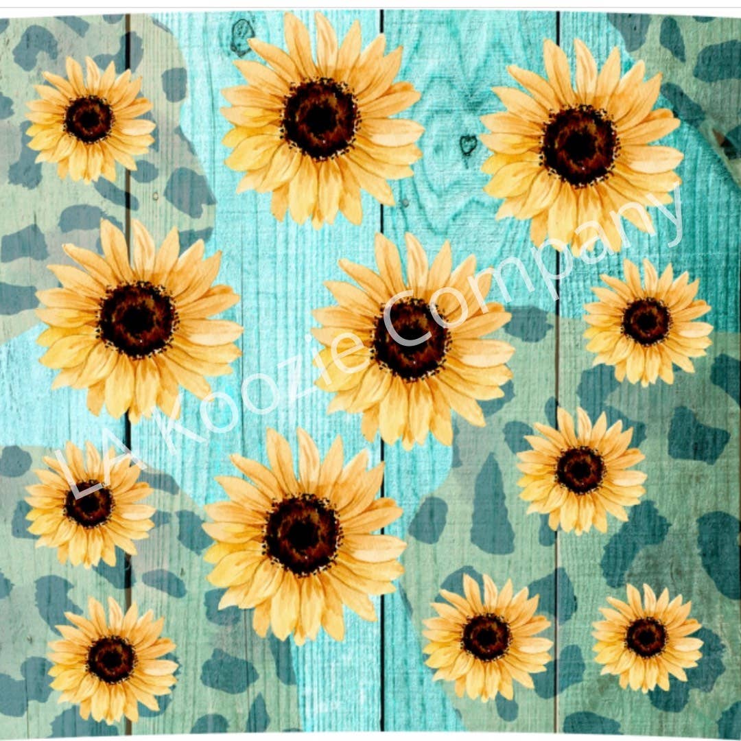 TEAL SUNFLOWERS