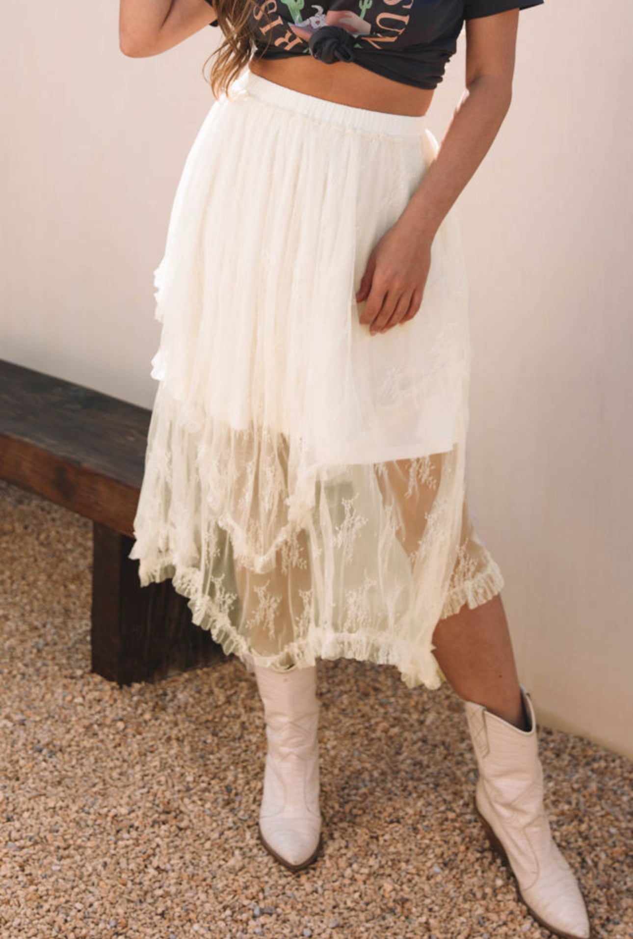 Lovely Lace Stretchy Skirt