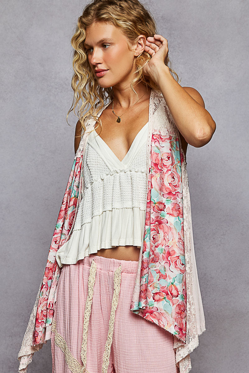POL Sleevless Floral Open Top