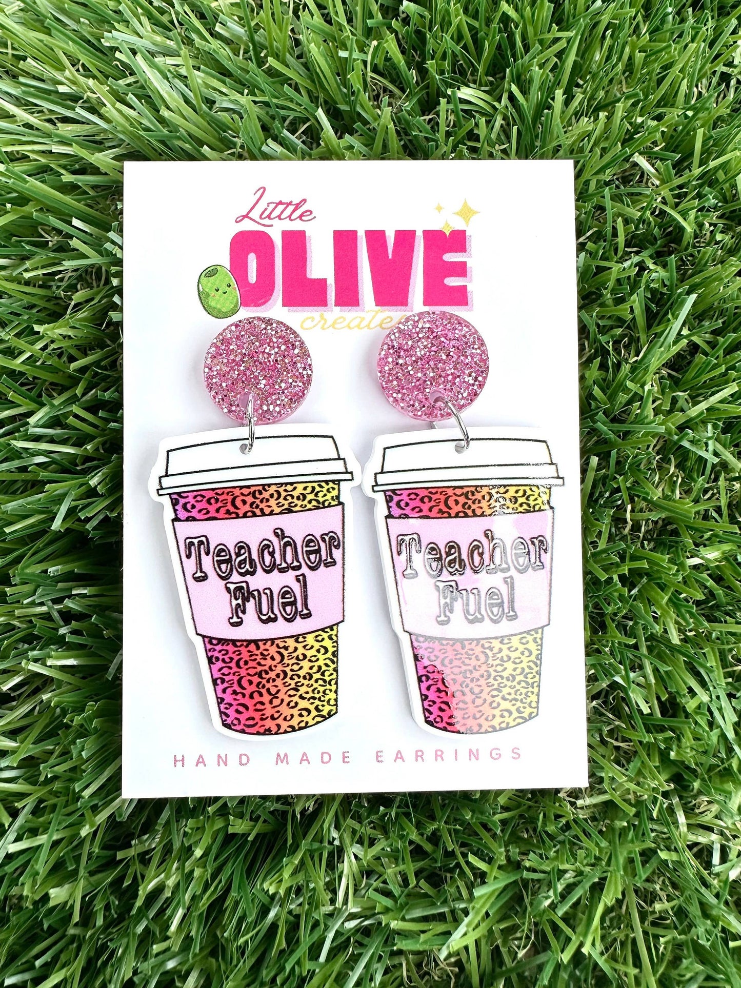 Teacher Fuel Caffeine-Inspired Earrings