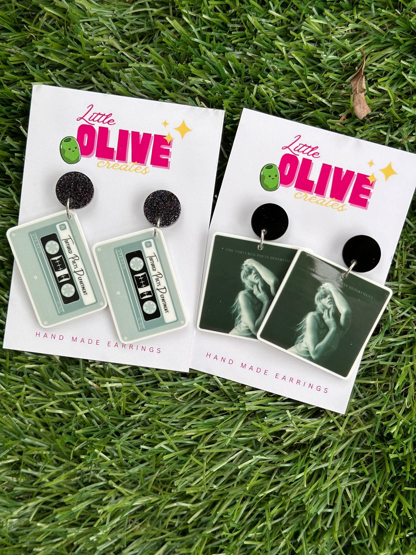 Music Era-Inspired TTPD Statement Dangle Earrings