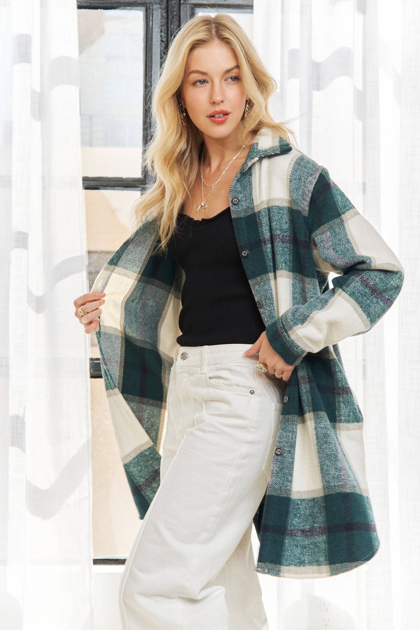 PLAID FLANNEL SHACKET