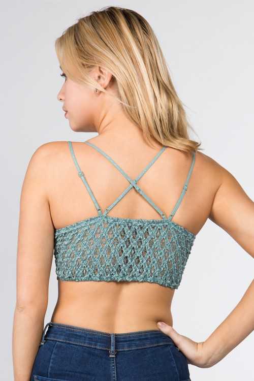 Scalloped Lace Cami Bralette: 2-2-2(S-M-L) / COCOA