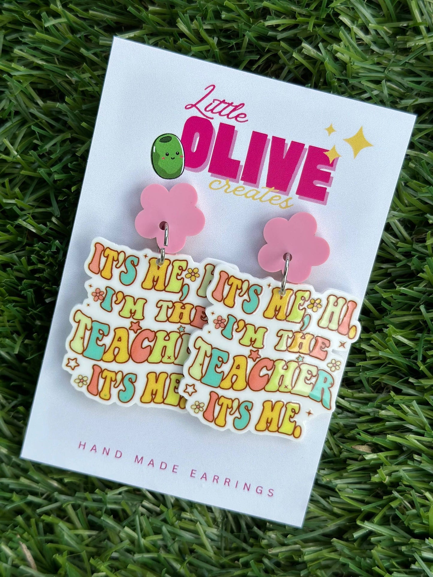 Taylor-Inspired Teacher Dangle Earrings
