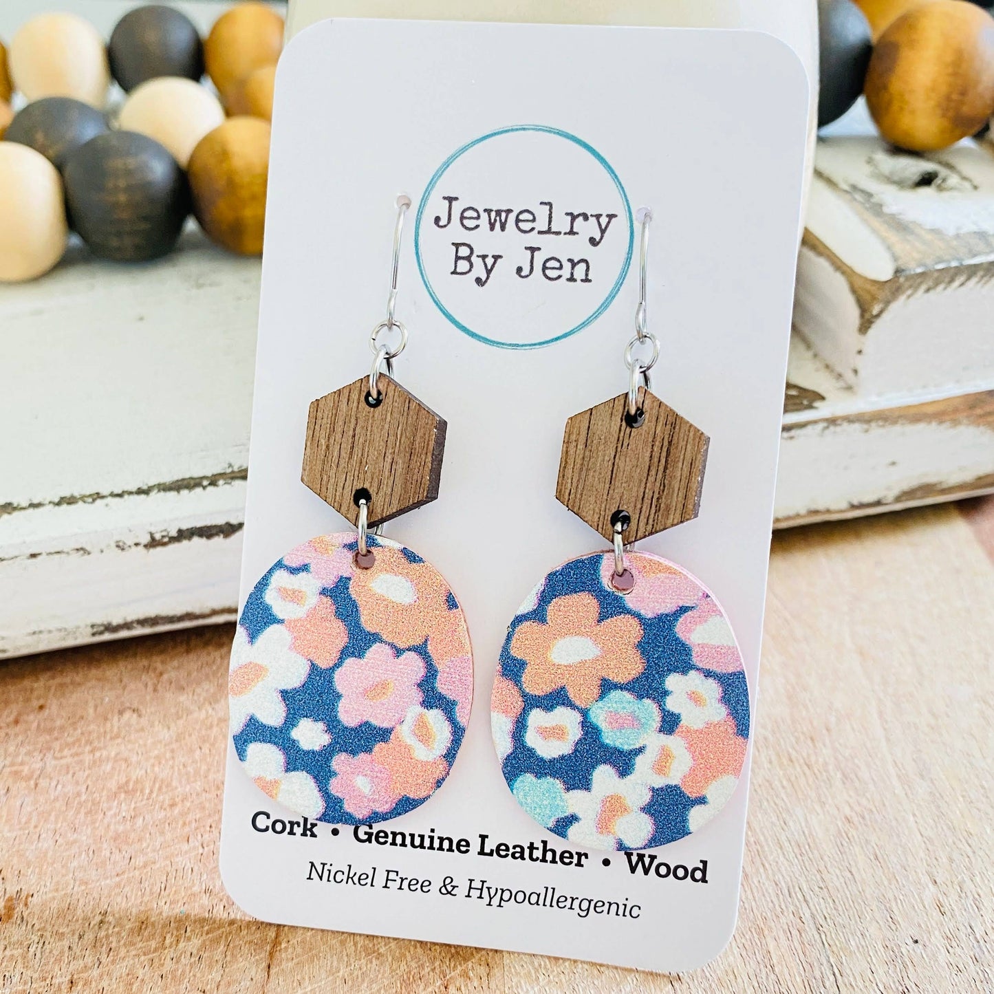 Walnut Hexagon & Wallflowers