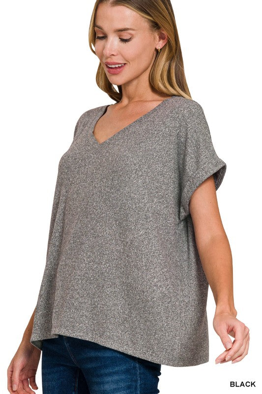 Zenana Plush V Neck