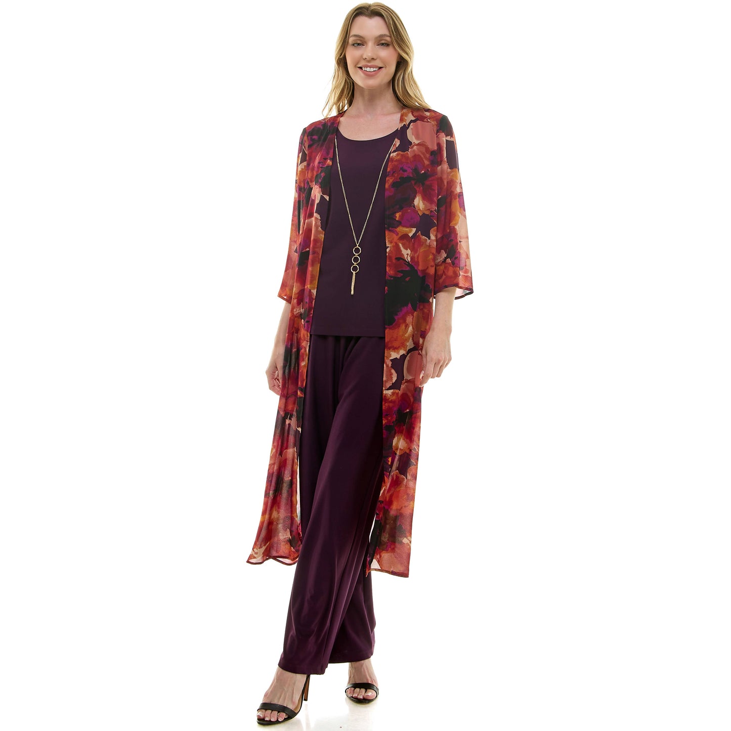 3 PC CARDIGAN STRAIGHT LEG PANT SET