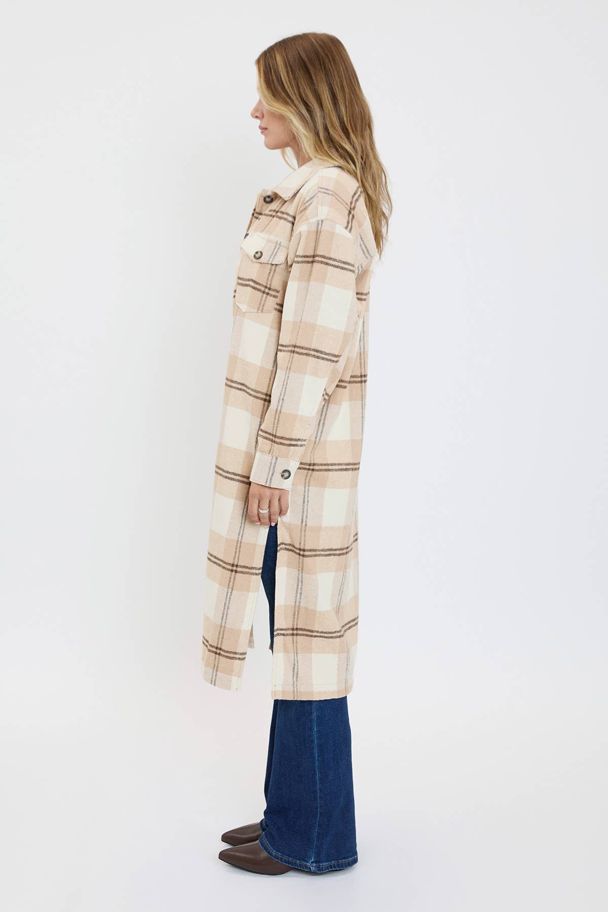 Plaid Shacket Long Duster