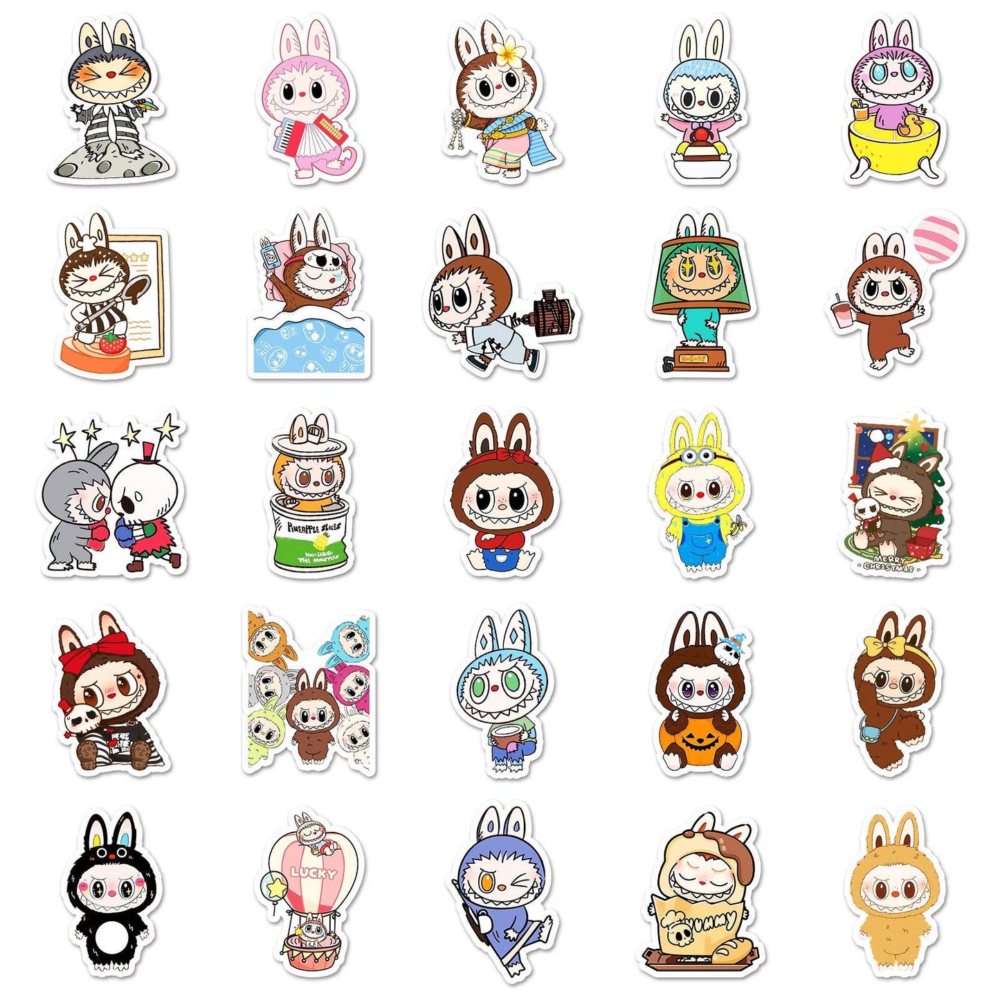 50Pcs Stickers – Cute Waterproof Cartoon Decals for Laptop