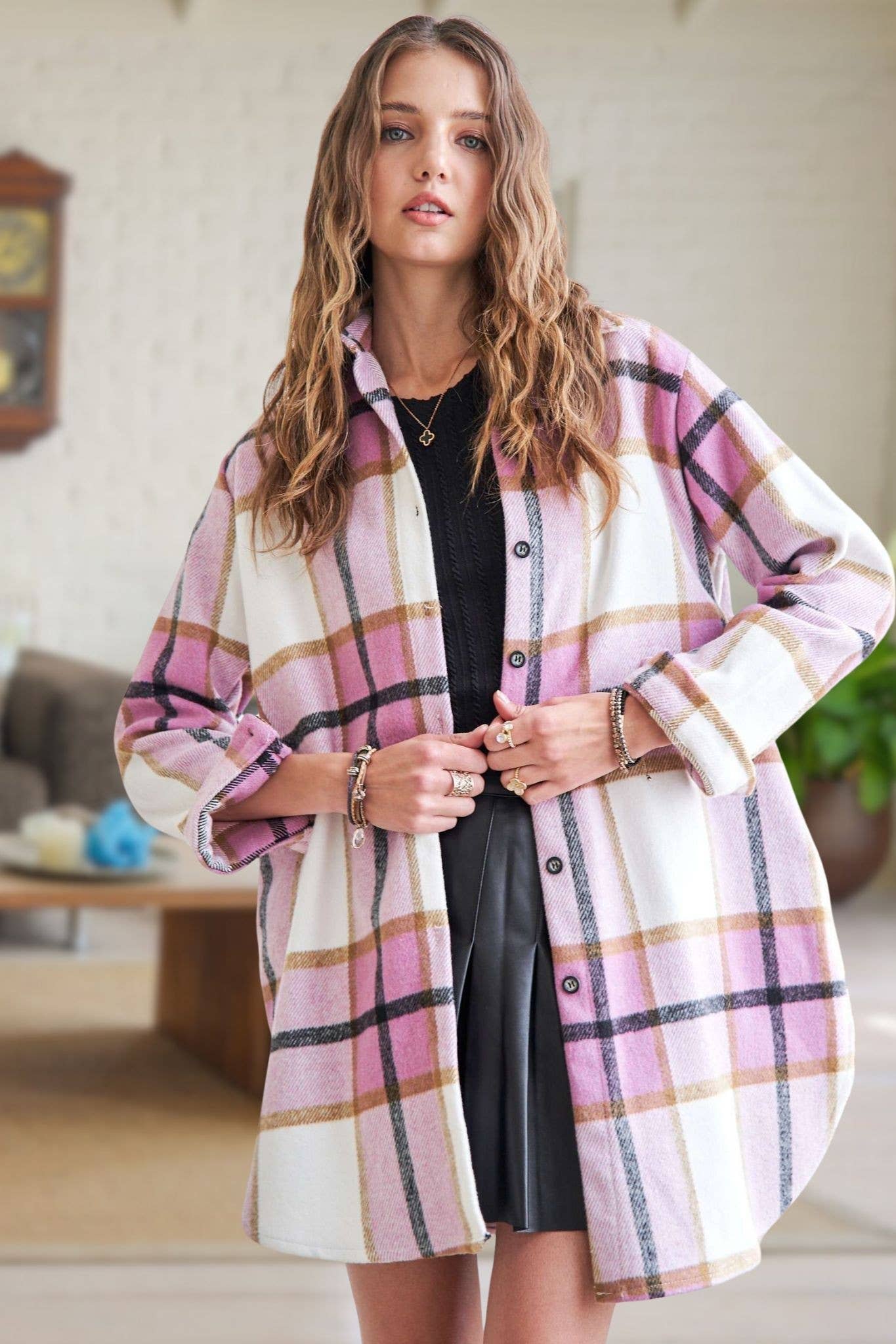 PLAID FLANNEL SHACKET