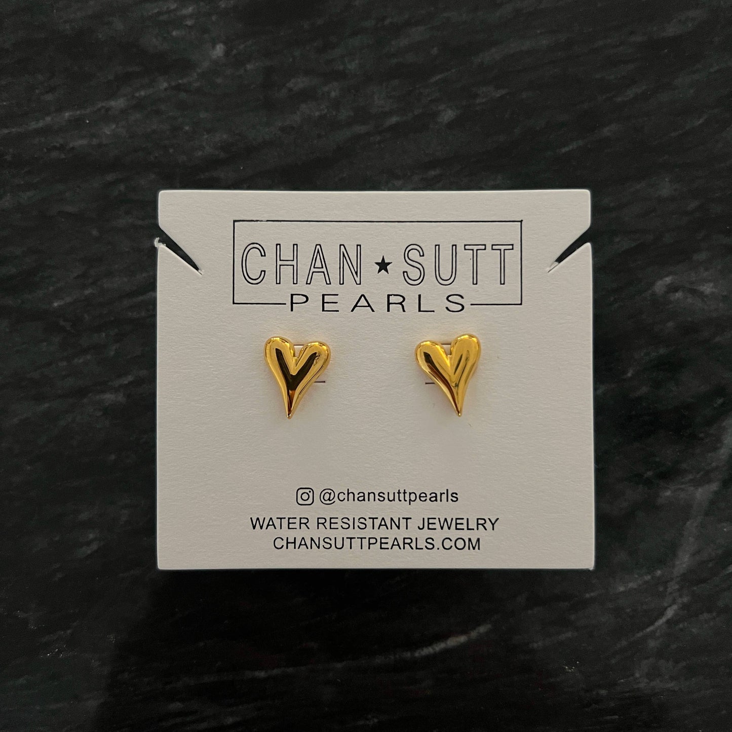HEART STUDS SILVER