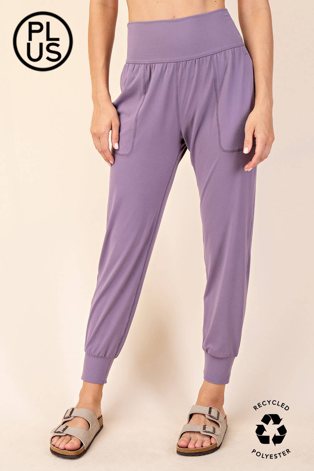 PLUS SIZE BUTTER SOFT JOGGERS WITH POCKETS