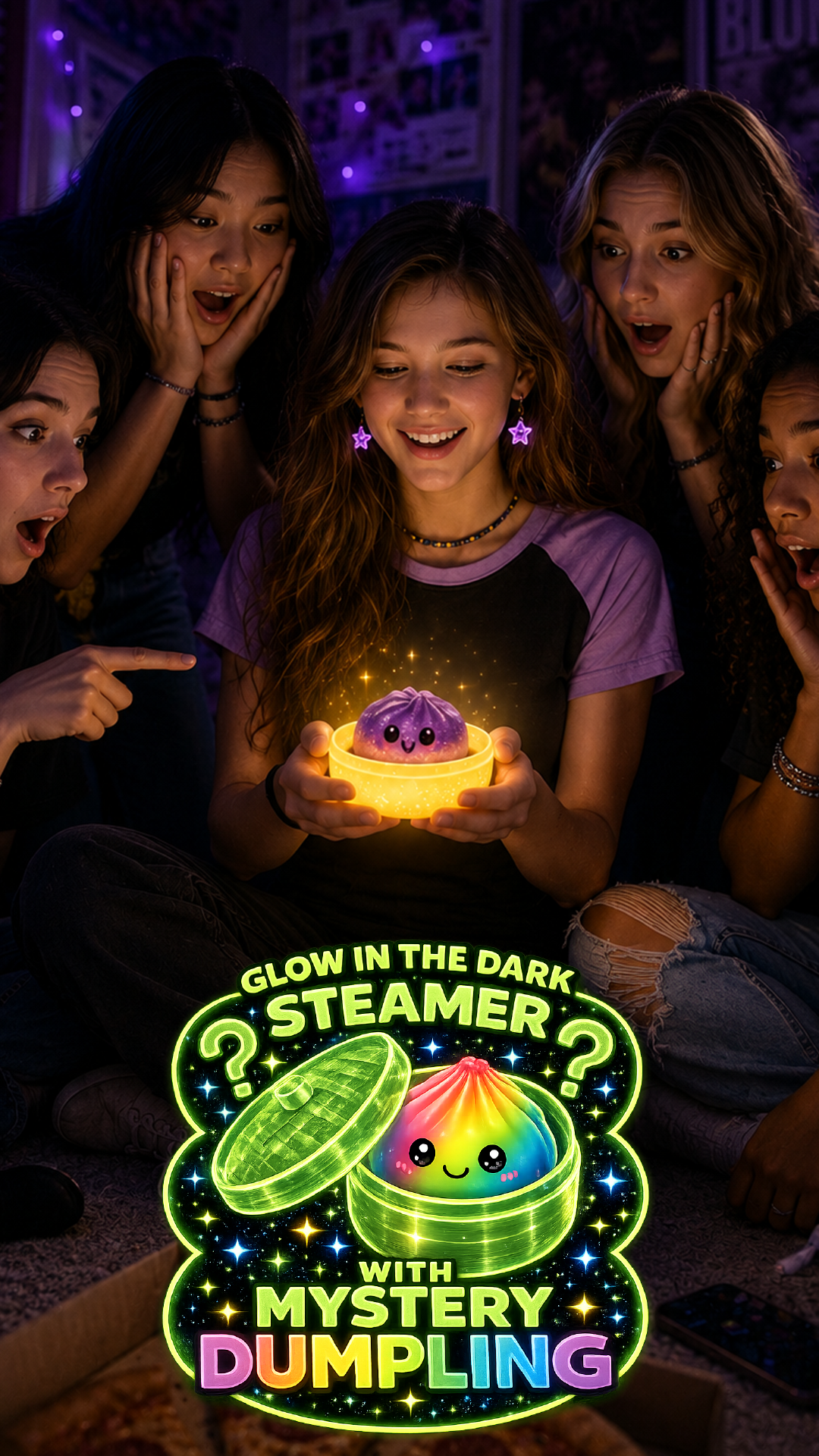 Ultra Rare Glow-in-the-Dark Mystery Dumpling Squishy