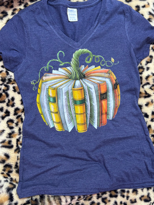 Pumpkin Book Fall Tee