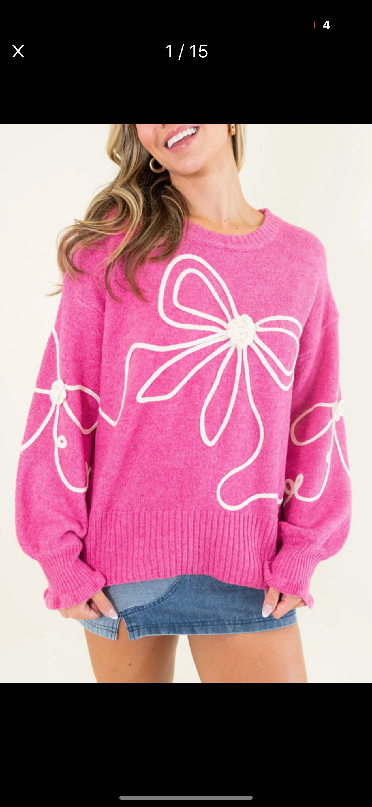 Bow N Pink Sweater Valentine