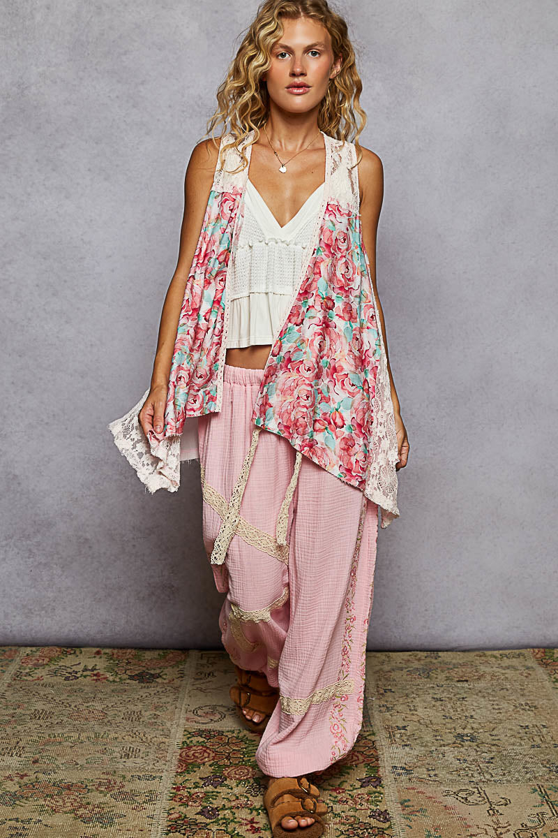 POL Sleevless Floral Open Top