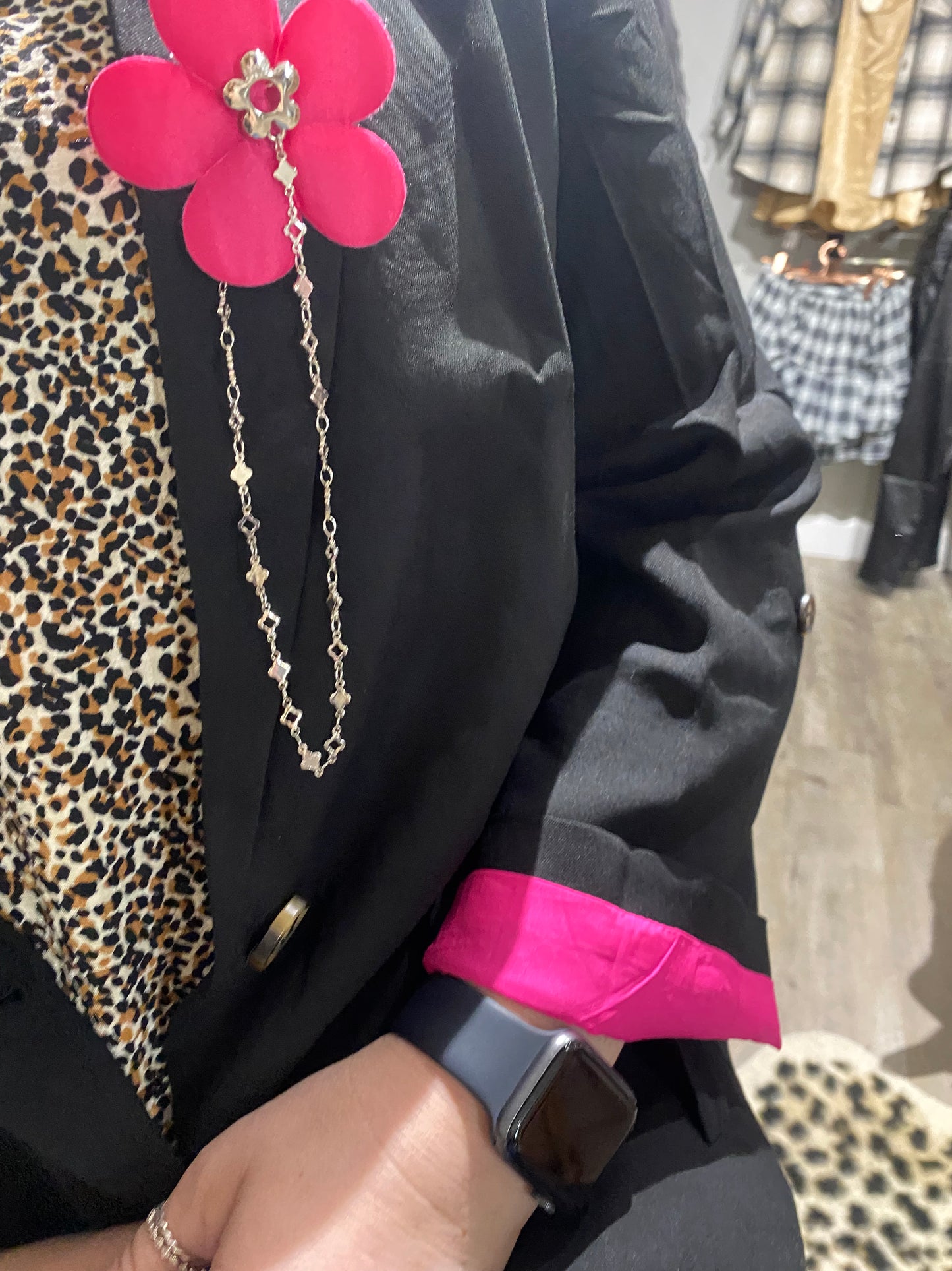 Black And Pink Blazer