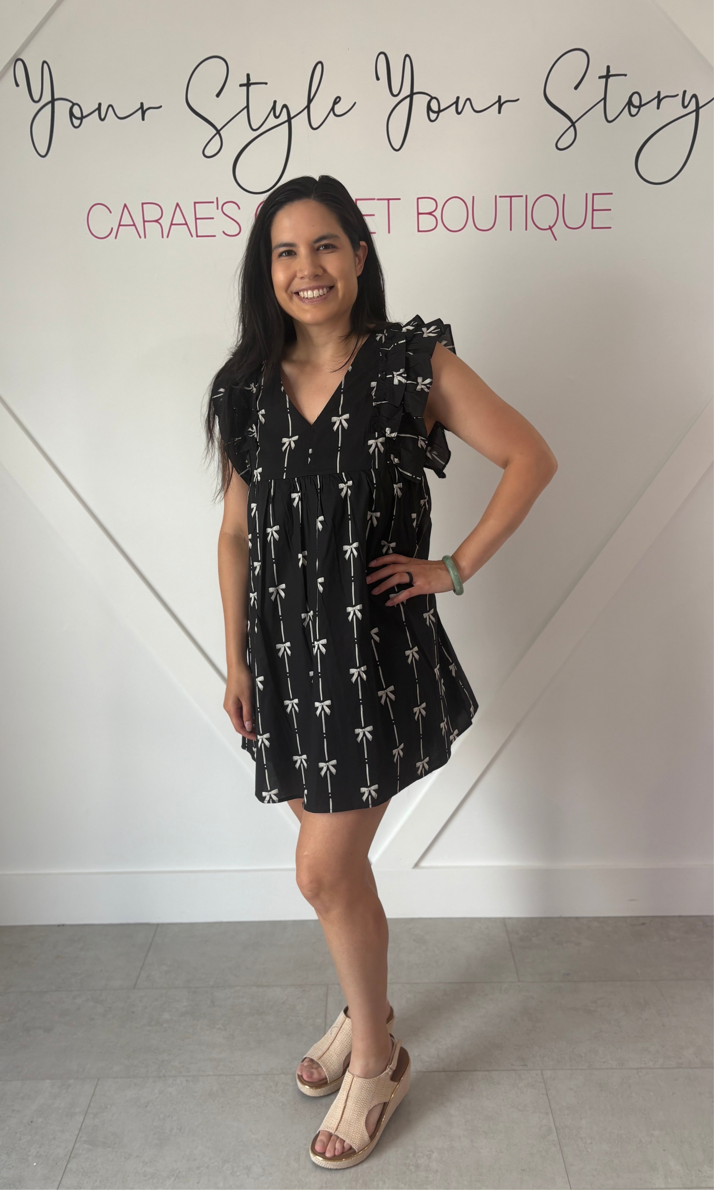 Cute Bow Pattern Dress